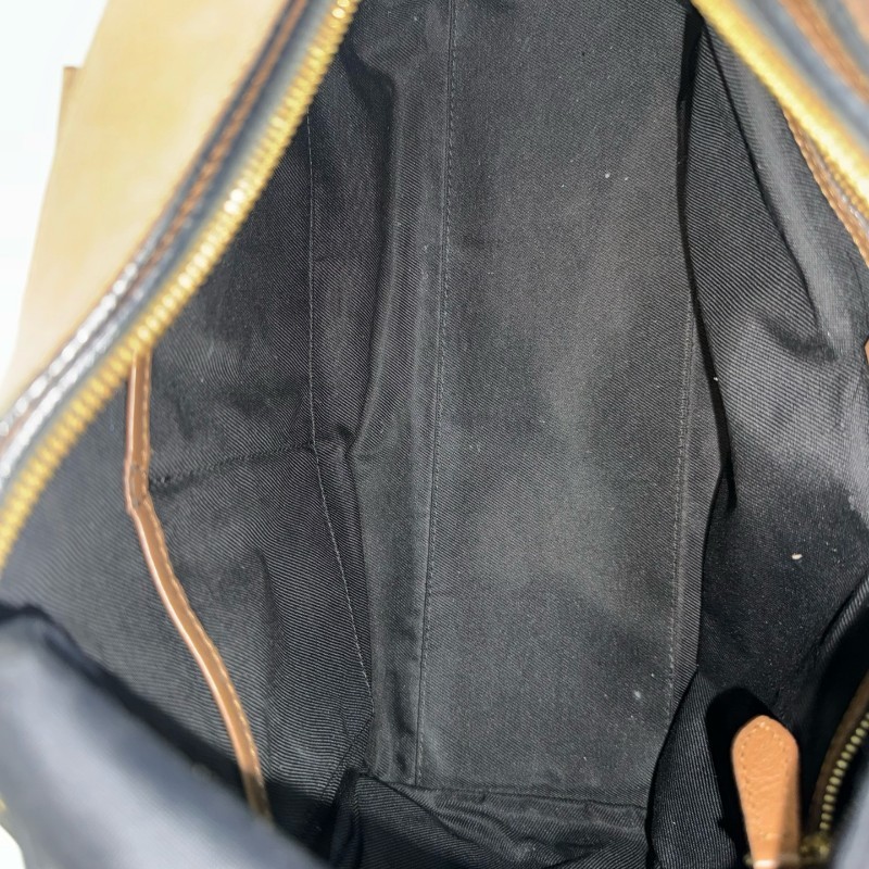 Burberry/巴寶莉格紋帆布牛皮單肩斜挎包-6