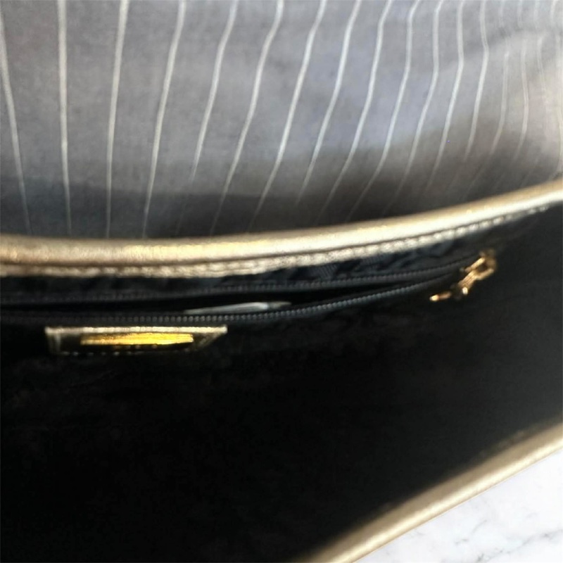 DIOR限量亮片刺繡馬鞍包 灰金-4