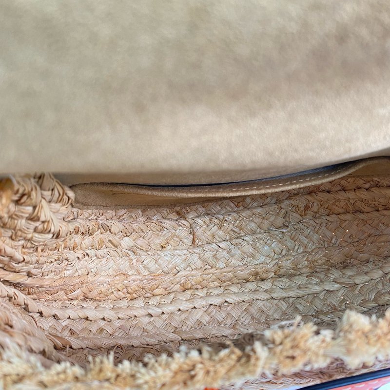 ☆ Loewe 羅意威 Orange Calfskin Raffia Gate Shoulder Bag 橙色小牛皮拉菲草肩揹袋 - 257022306-15