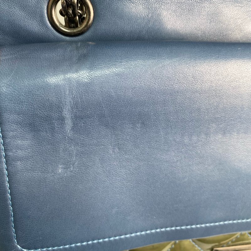 △ Chanel 香奈兒 2.55 Navy Enamel Silver Tone Metal Classic Double Flap Chain Shoulder Bag A37590 No.15 2.55深藍色漆皮銀色金屬鎖鏈肩背袋No.15 - 257022425-19