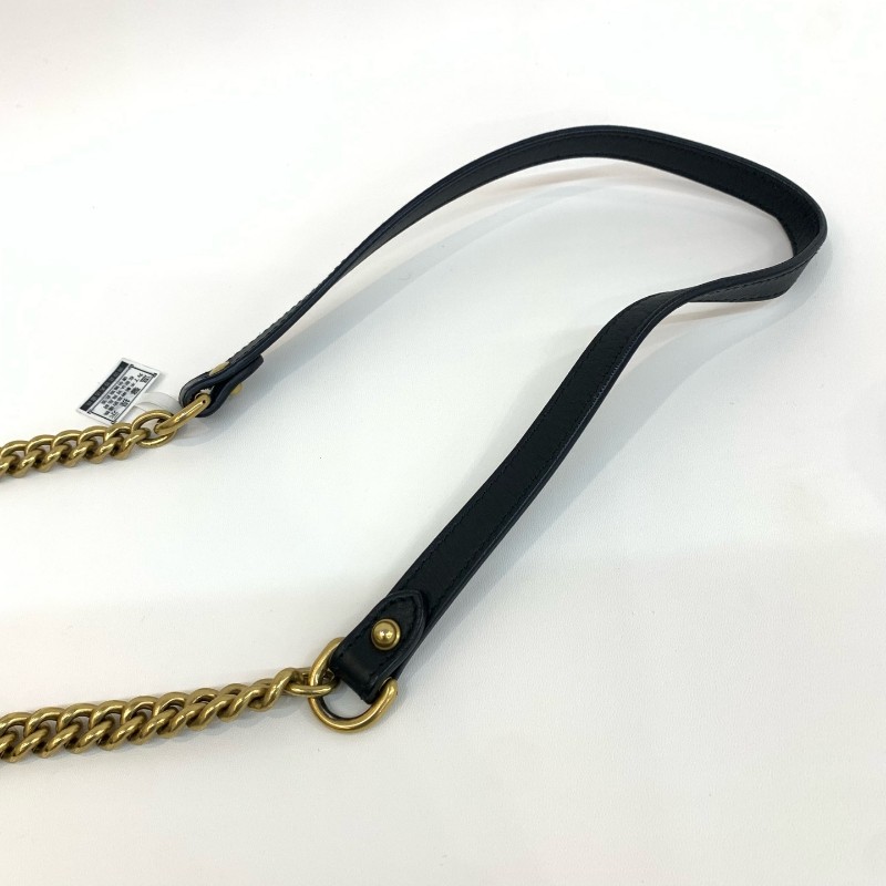 Gucci/古馳絲絨馬蒙22黑色鏈條斜挎包-17