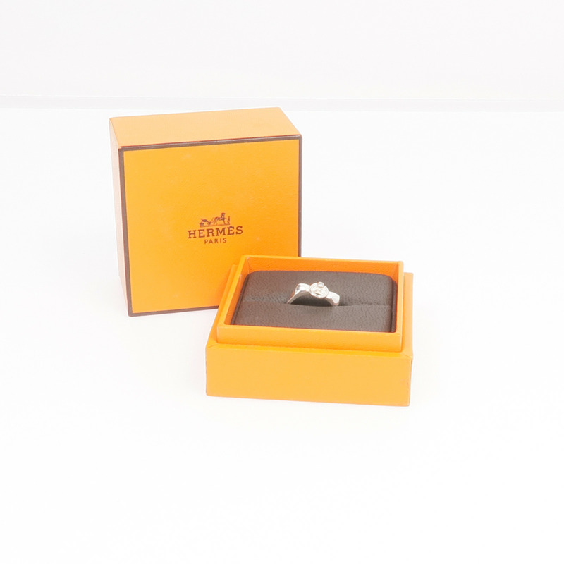 HERMES 925純銀Collier de chien Ring戒指Hermes#50/US#5.25-7