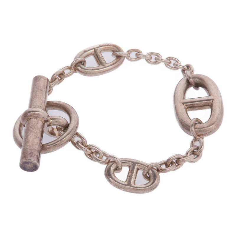 HERMES 925純銀Chaine d'ancre Bracelet手鏈-1