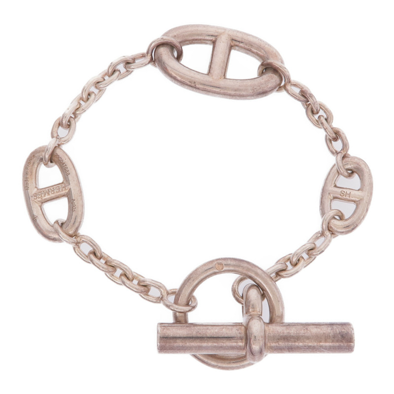 HERMES 925純銀Chaine d'ancre Bracelet手鏈-3