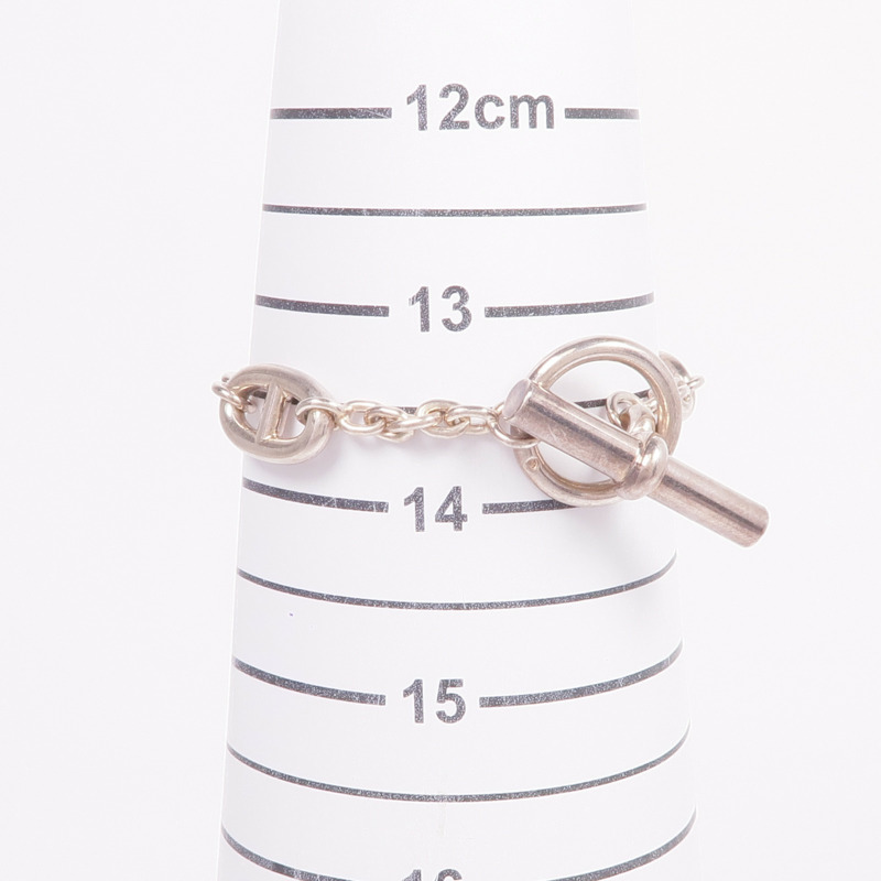 HERMES 925純銀Chaine d'ancre Bracelet手鏈-8