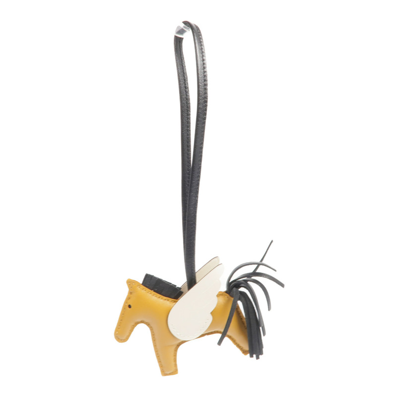 HERMES Milo/Swift皮革Rodeo Pegase PM掛飾-6