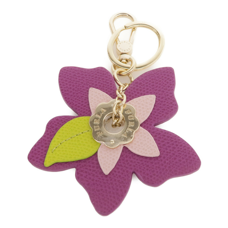 Furla 皮革Key Ring金扣鑰匙圈-0