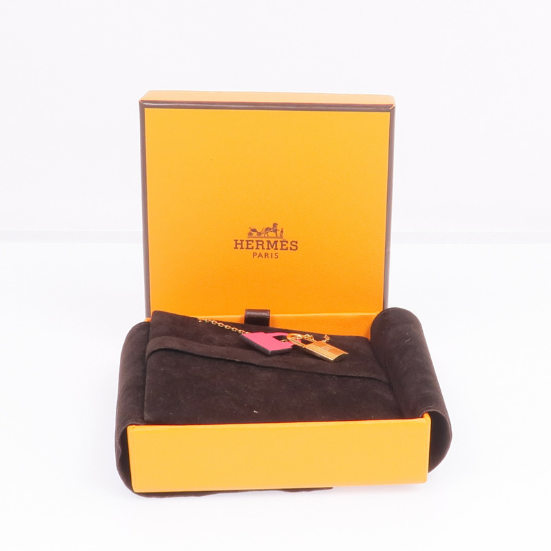 HERMES 金屬/Swift皮革O'Kelly Pendant項鍊-7