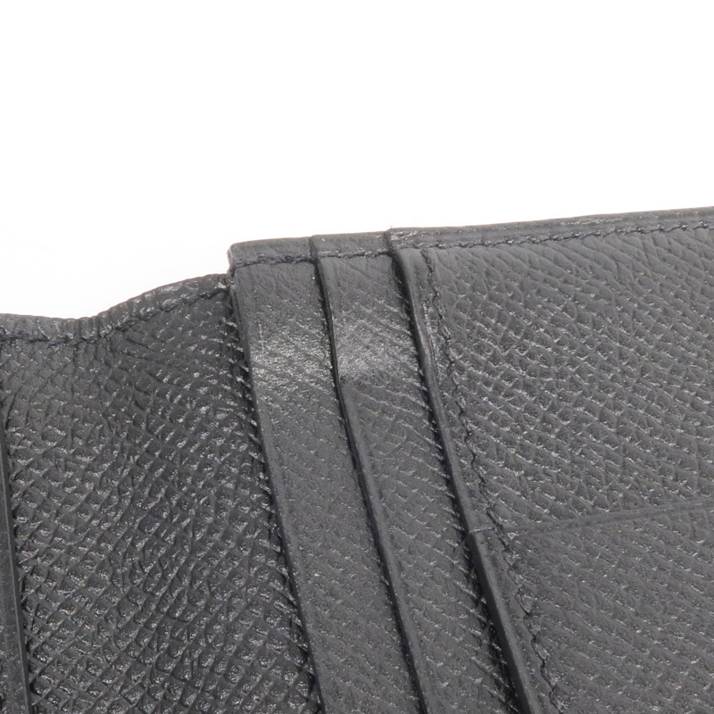HERMES Epsom皮革Bearn Long Wallet銀扣長錢包Noir-14