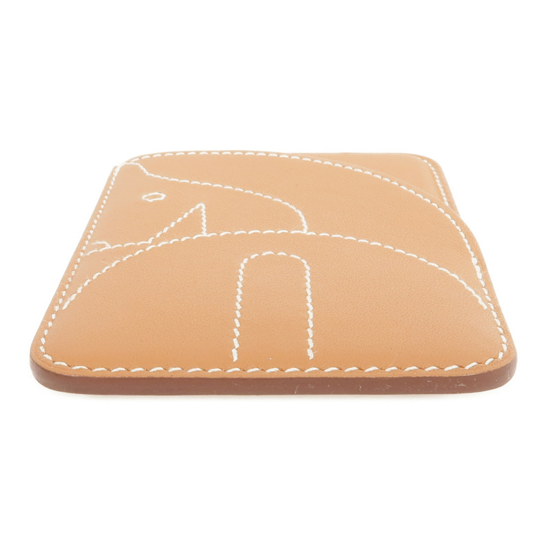 HERMES Swift皮革Horse MagSafe Card Holder卡片套Gold-5