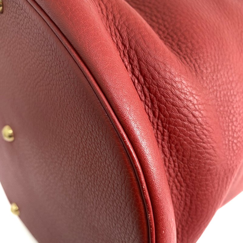 △ Hermes 愛馬仕 Brown Red Clemence Calfskin Gold Plated Metal Intercity Vanity Case Stamp [R] 棕紅色粒紋小牛皮鍍金金屬化妝箱[R]刻 - 257020922-7