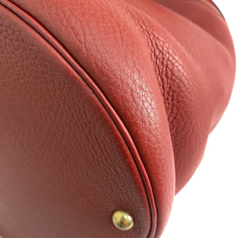 △ Hermes 愛馬仕 Brown Red Clemence Calfskin Gold Plated Metal Intercity Vanity Case Stamp [R] 棕紅色粒紋小牛皮鍍金金屬化妝箱[R]刻 - 257020922-9