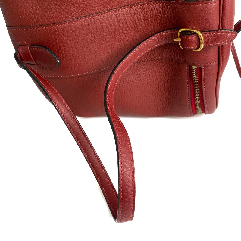 △ Hermes 愛馬仕 Brown Red Clemence Calfskin Gold Plated Metal Intercity Vanity Case Stamp [R] 棕紅色粒紋小牛皮鍍金金屬化妝箱[R]刻 - 257020922-10