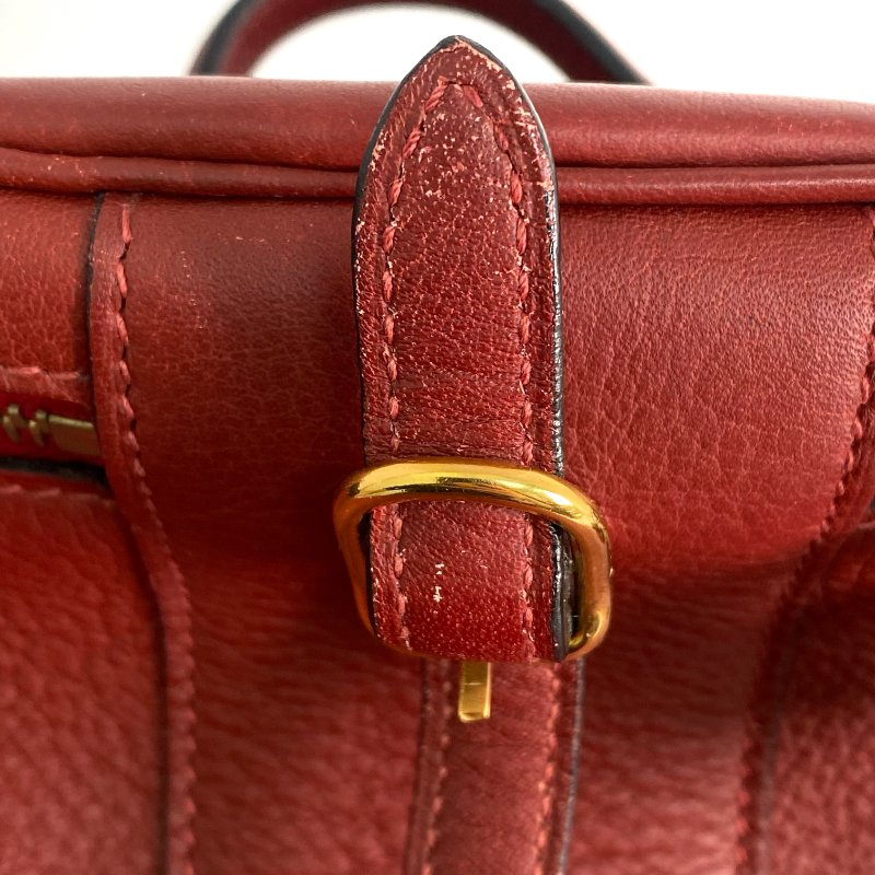 △ Hermes 愛馬仕 Brown Red Clemence Calfskin Gold Plated Metal Intercity Vanity Case Stamp [R] 棕紅色粒紋小牛皮鍍金金屬化妝箱[R]刻 - 257020922-24