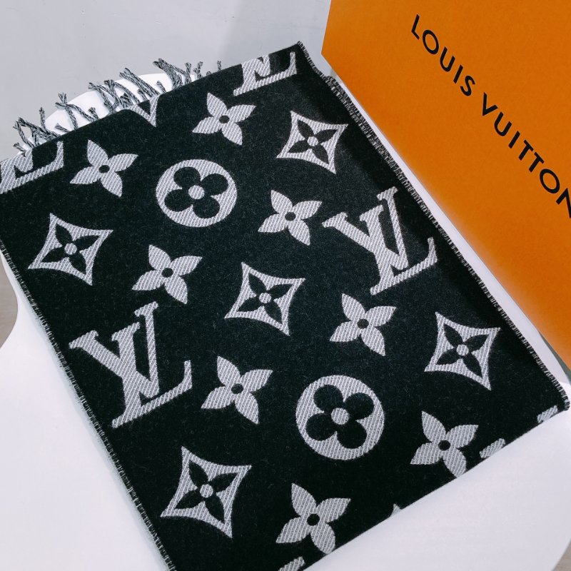 TW4564 Louis Vuitton 路易威登 經典logo 100%羊毛圍巾 Essential 186 x 34 cm Scarf 100% Wool Black-2