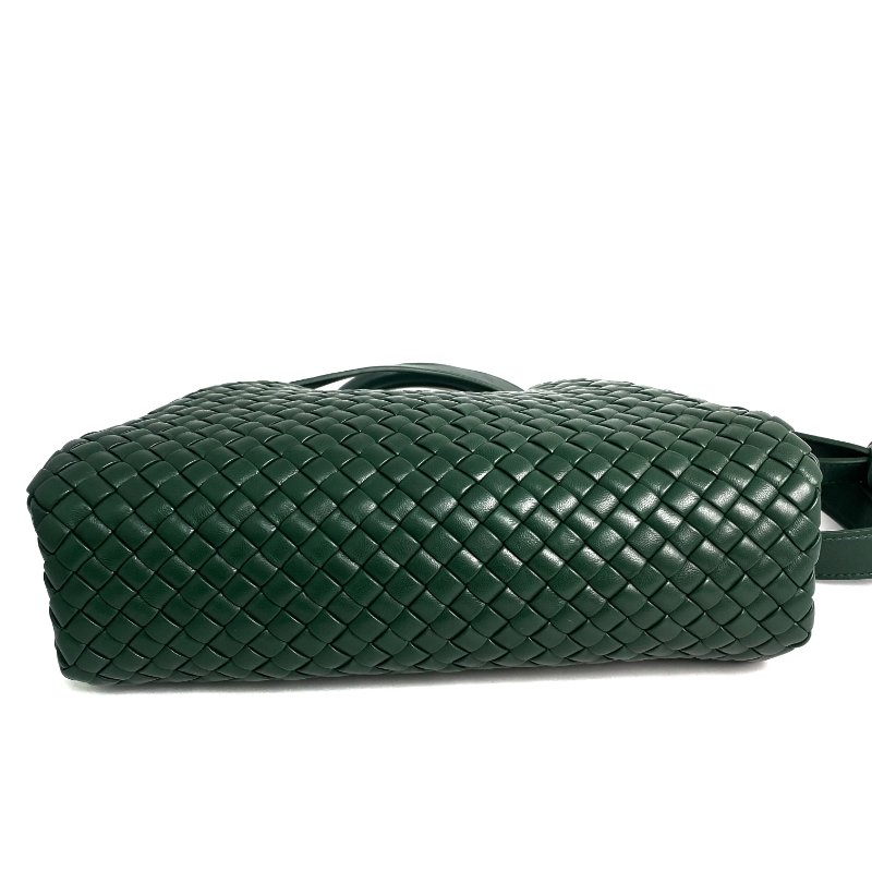 △ Bottega Veneta 寳緹嘉 Dark Green Lambskin 2 Way Bag 深綠色小羊皮兩用袋 - 257022328-5
