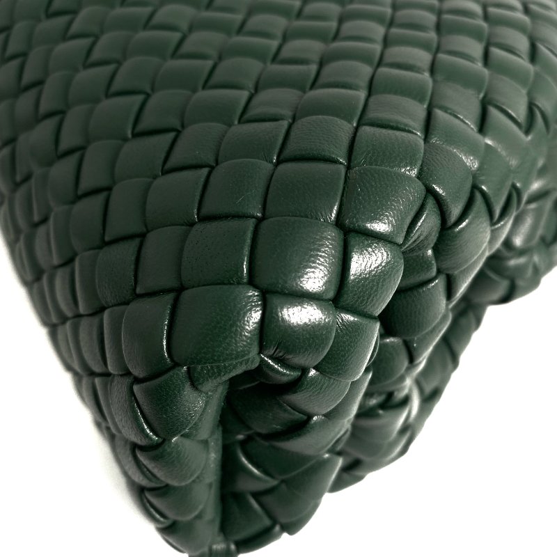 △ Bottega Veneta 寳緹嘉 Dark Green Lambskin 2 Way Bag 深綠色小羊皮兩用袋 - 257022328-7