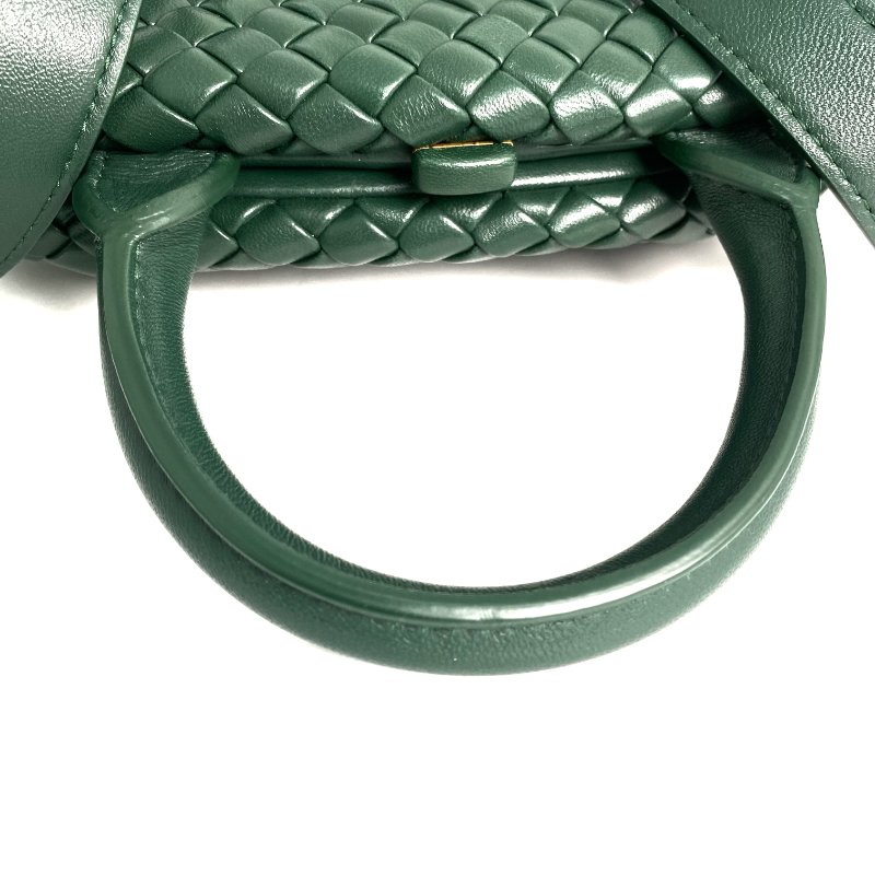 △ Bottega Veneta 寳緹嘉 Dark Green Lambskin 2 Way Bag 深綠色小羊皮兩用袋 - 257022328-10