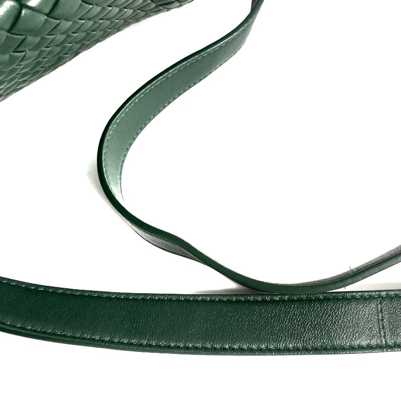 △ Bottega Veneta 寳緹嘉 Dark Green Lambskin 2 Way Bag 深綠色小羊皮兩用袋 - 257022328-12