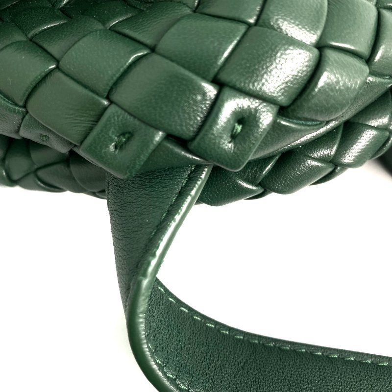 △ Bottega Veneta 寳緹嘉 Dark Green Lambskin 2 Way Bag 深綠色小羊皮兩用袋 - 257022328-13