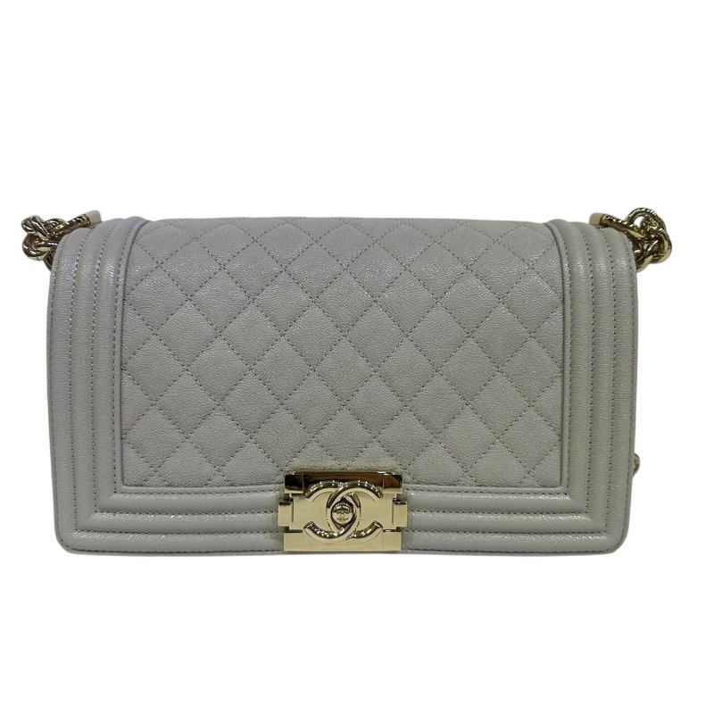 【美收精品】CHANEL淺灰色BOY 4-502-0