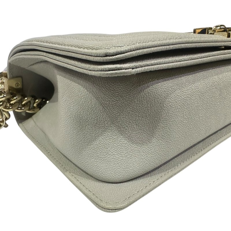 【美收精品】CHANEL淺灰色BOY 4-502-7