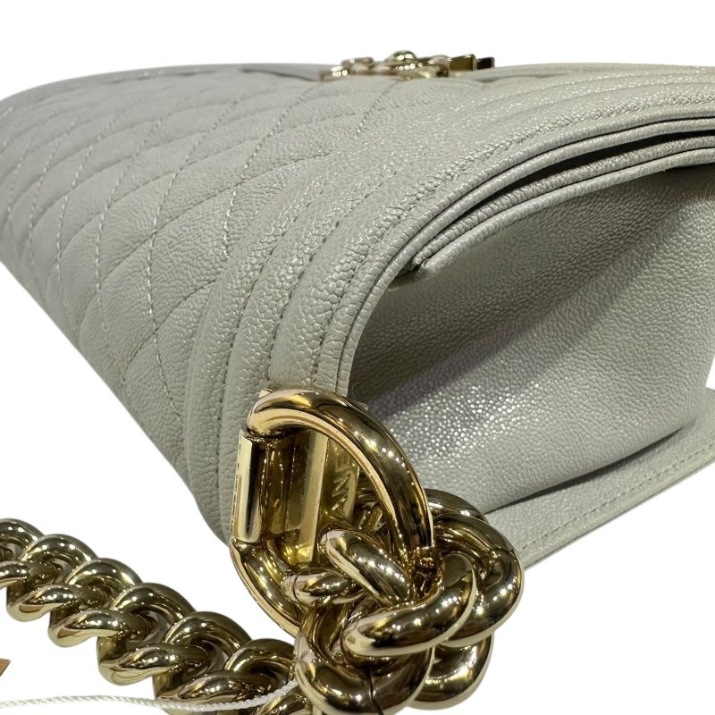 【美收精品】CHANEL淺灰色BOY 4-502-8