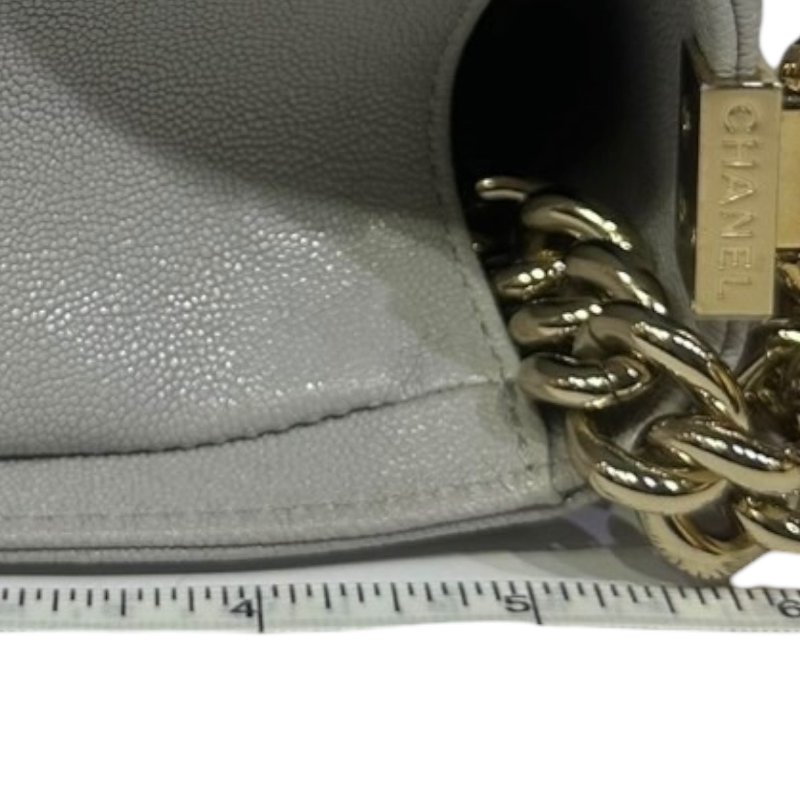 【美收精品】CHANEL淺灰色BOY 4-502-13