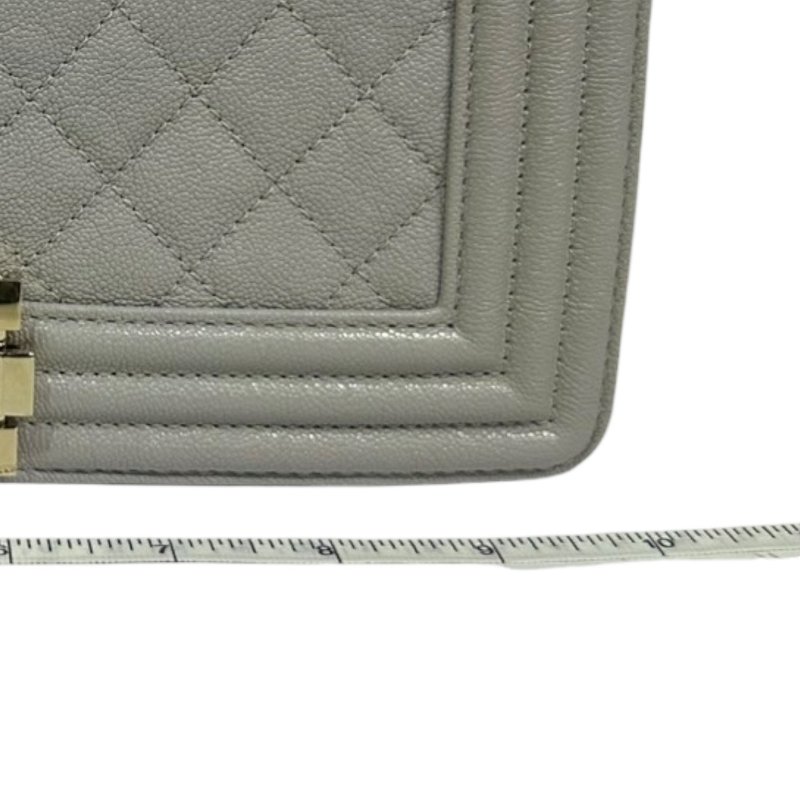 【美收精品】CHANEL淺灰色BOY 4-502-16