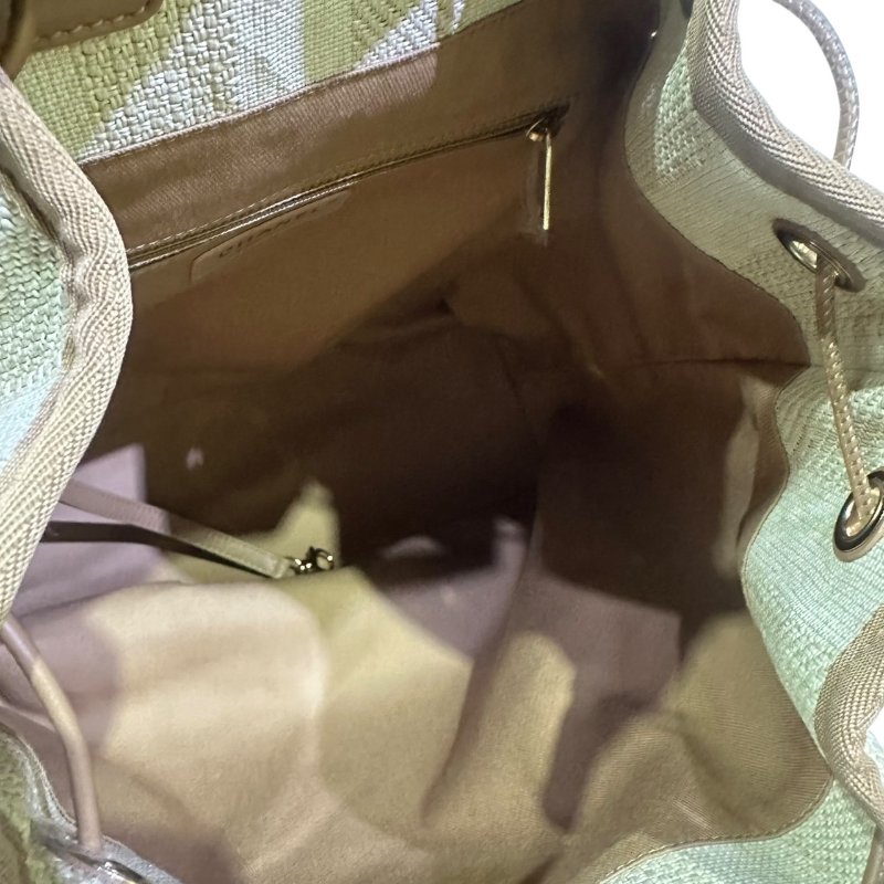 【美收精品】CHANEL茶白色帆布肩背包 4-494-11