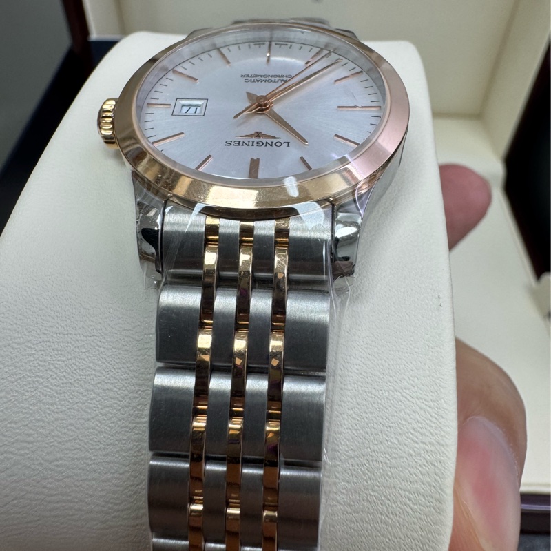 韓系小姊姊，復古風格 瑞士機械錶 Longines 浪琴 18K金-7