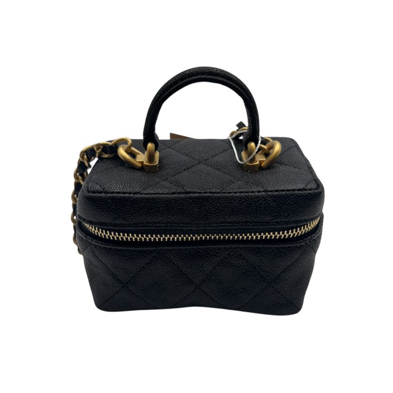 【美收精品】CHANEL 黑色魚子醬小肩背包 B-980【隔月月中將轉賣至日本 上架期限30天】-0