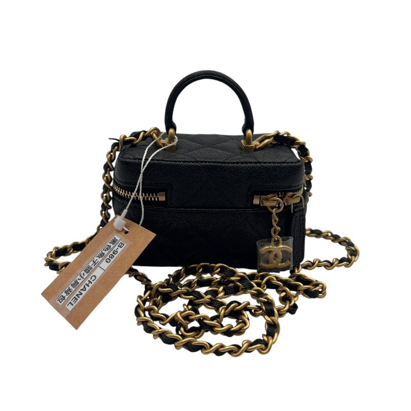 【美收精品】CHANEL 黑色魚子醬小肩背包 B-980【隔月月中將轉賣至日本 上架期限30天】-1