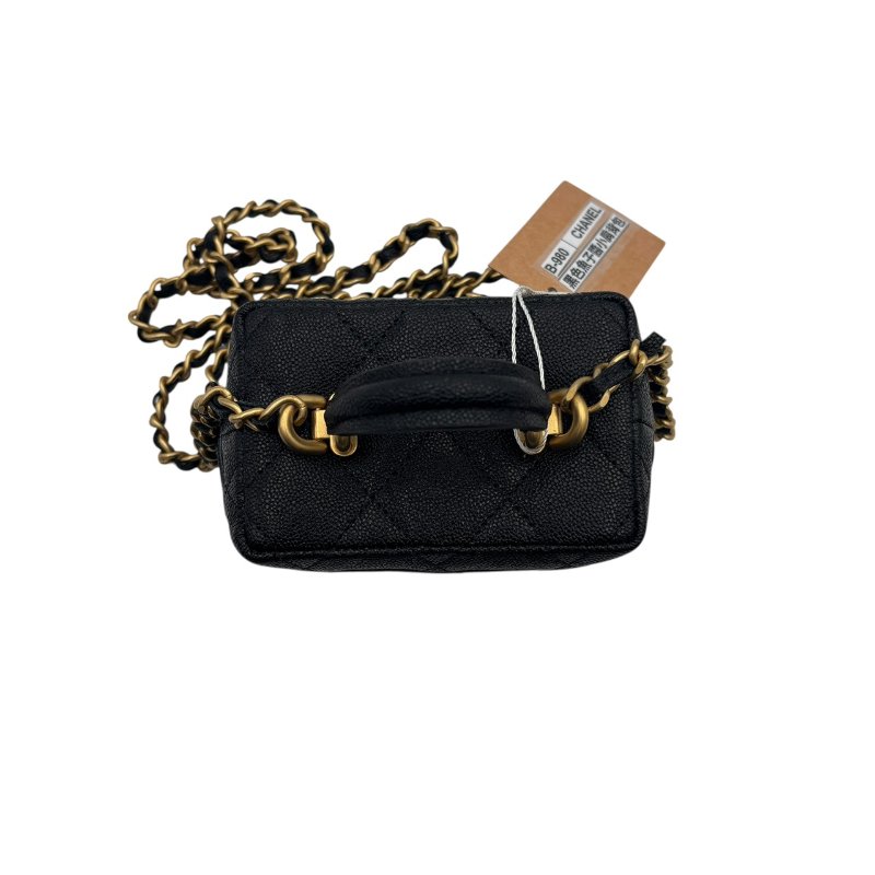 【美收精品】CHANEL 黑色魚子醬小肩背包 B-980【隔月月中將轉賣至日本 上架期限30天】-4