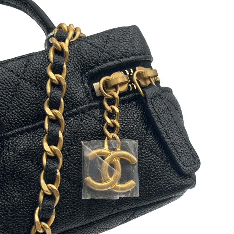 【美收精品】CHANEL 黑色魚子醬小肩背包 B-980【隔月月中將轉賣至日本 上架期限30天】-8