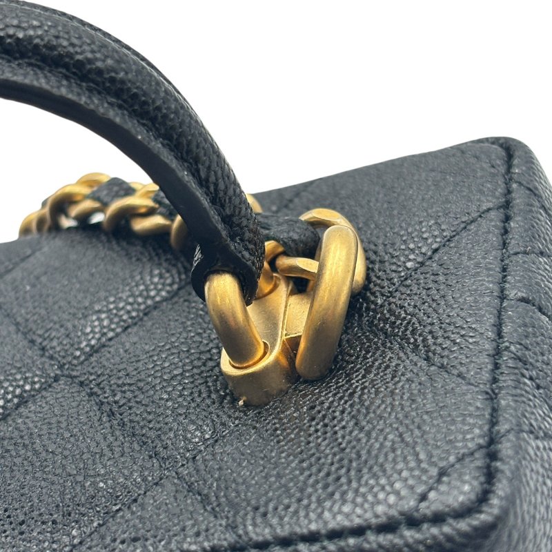 【美收精品】CHANEL 黑色魚子醬小肩背包 B-980【隔月月中將轉賣至日本 上架期限30天】-9