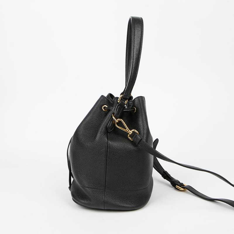 PRADA 1BE018 金屬Logo水桶手提單肩包-4