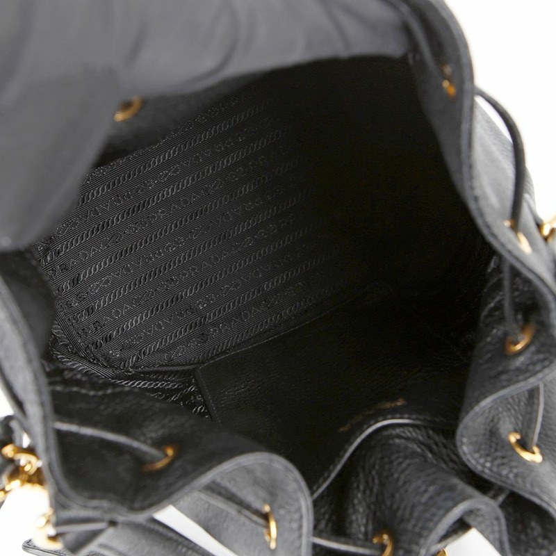 PRADA 1BE018 金屬Logo水桶手提單肩包-7