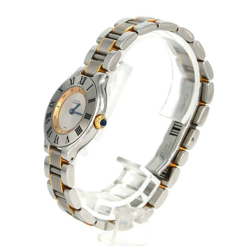 卡地亞 Must 21SM 雙色 W10075R6 SSxYG 石英錶-1