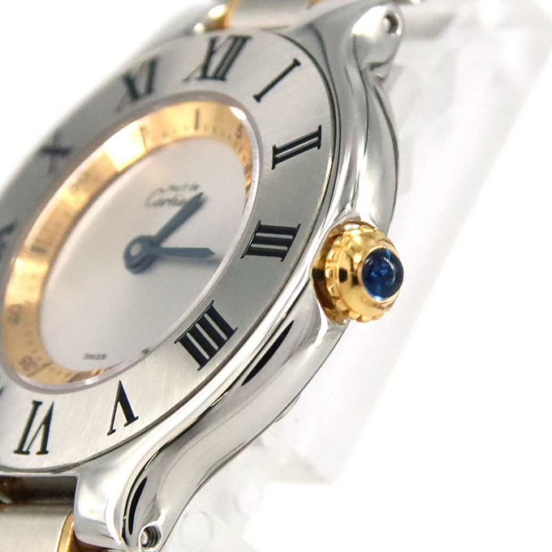 卡地亞 Must 21SM 雙色 W10075R6 SSxYG 石英錶-4