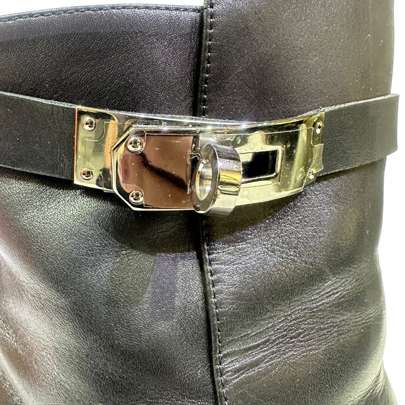 【美收精品】HERMES黑色KELLY短靴 4-532-10