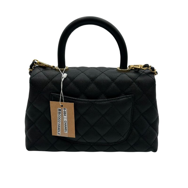 【美收精品】CHANEL 黑色牛皮荔枝紋COCO HANDLE B-984【隔月月中將轉賣至日本 上架期限30天】-1