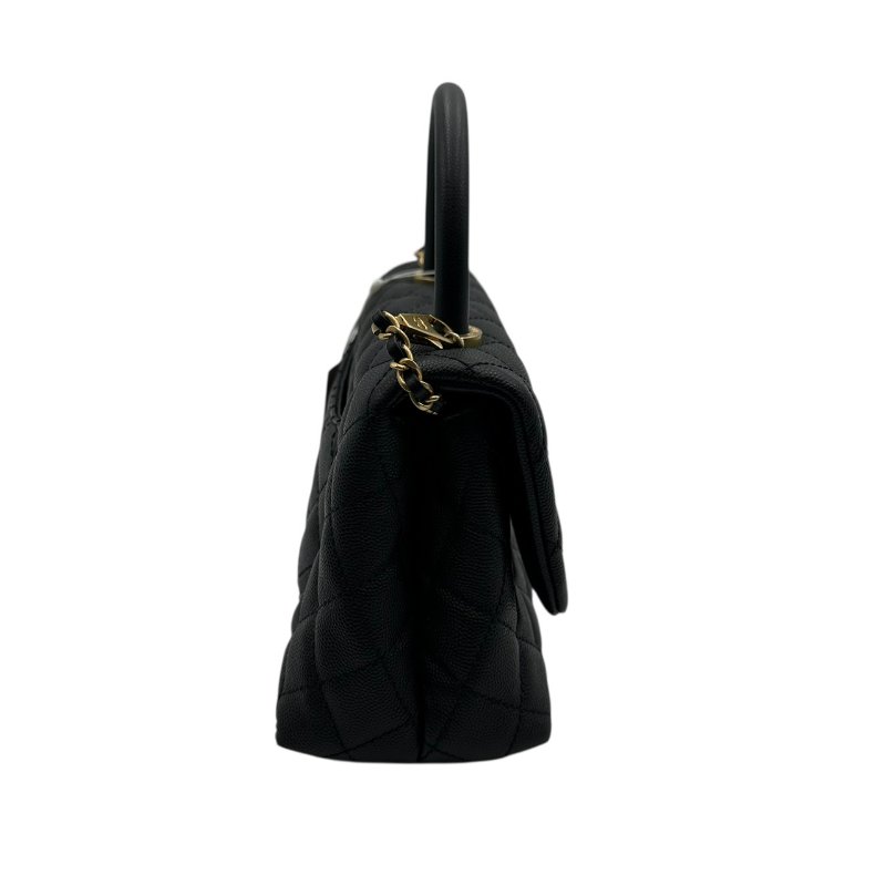 【美收精品】CHANEL 黑色牛皮荔枝紋COCO HANDLE B-984【隔月月中將轉賣至日本 上架期限30天】-2