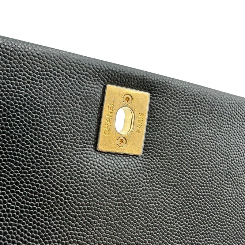 【美收精品】CHANEL 黑色牛皮荔枝紋COCO HANDLE B-984【隔月月中將轉賣至日本 上架期限30天】-11