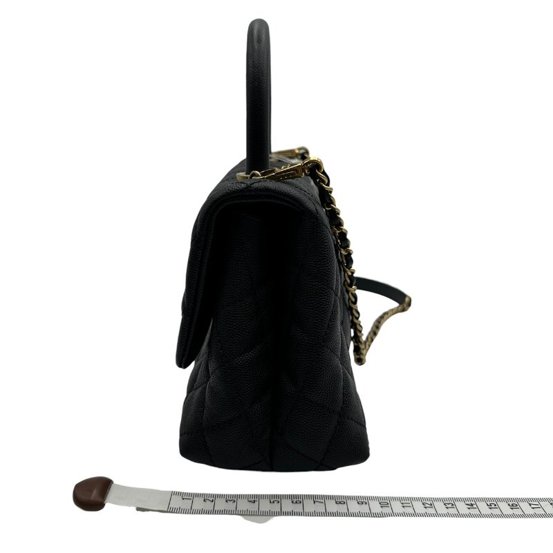 【美收精品】CHANEL 黑色牛皮荔枝紋COCO HANDLE B-984【隔月月中將轉賣至日本 上架期限30天】-18