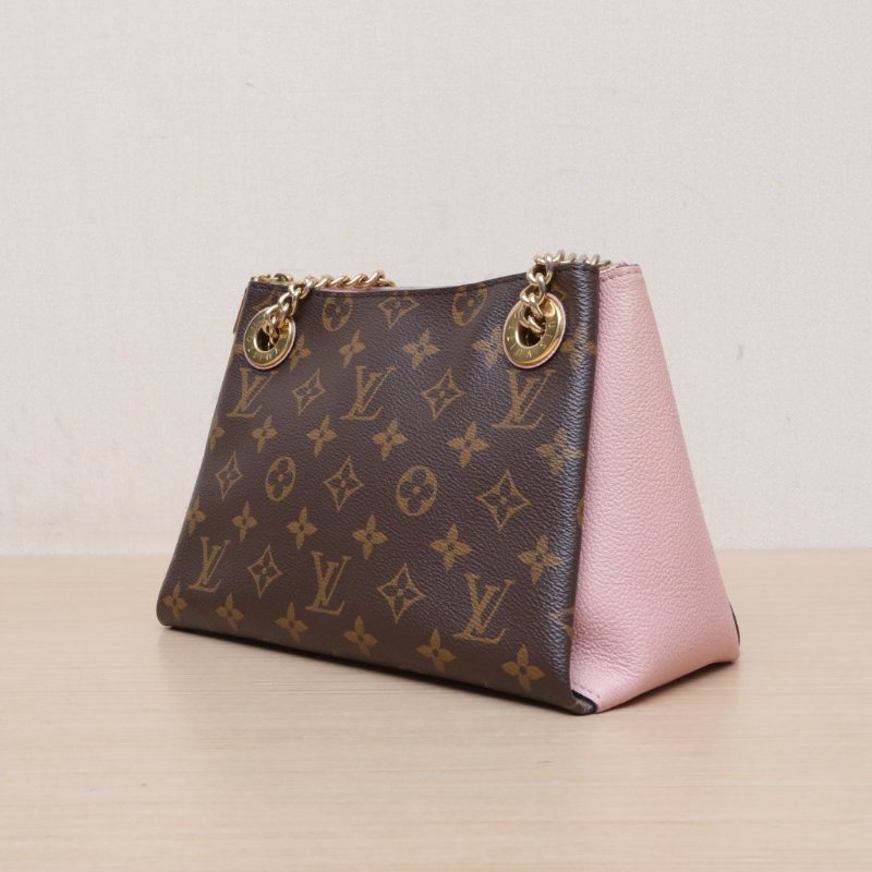 LOUIS VUITTON SureneBB24老花PVC金扣2019肩背包-3