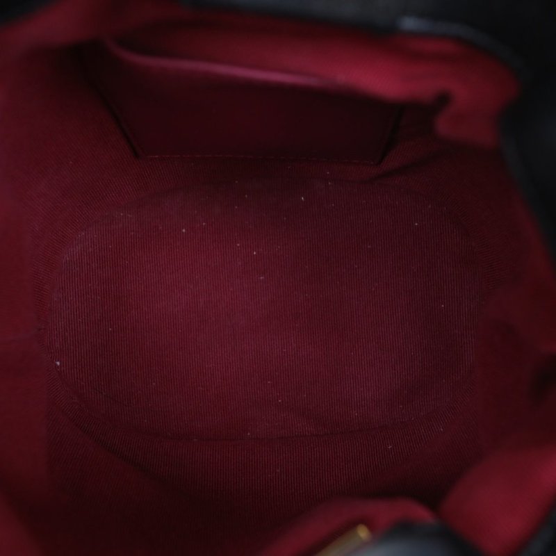 CHANEL 香奈兒季節款23S抽繩福袋水桶包黑色羊皮晶片開金扣菱格紋金幣皮穿鏈肩背包-2