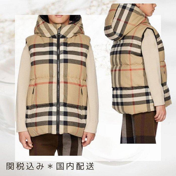 💎Han's house精品服飾💎Burberry 格紋 羽絨 連帽 可拆 背心 雙面穿-5