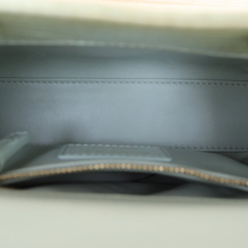 DIOR Lady戴妃包三格綠色鱷魚皮金扣2017鱷魚肩背包-3