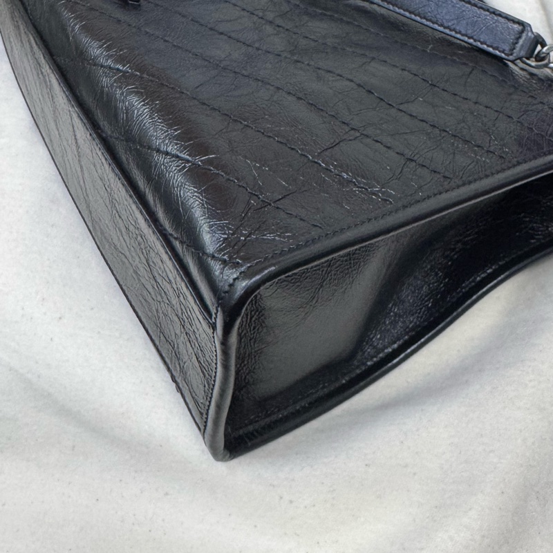 Ysl niki 黑銀肩背包-14